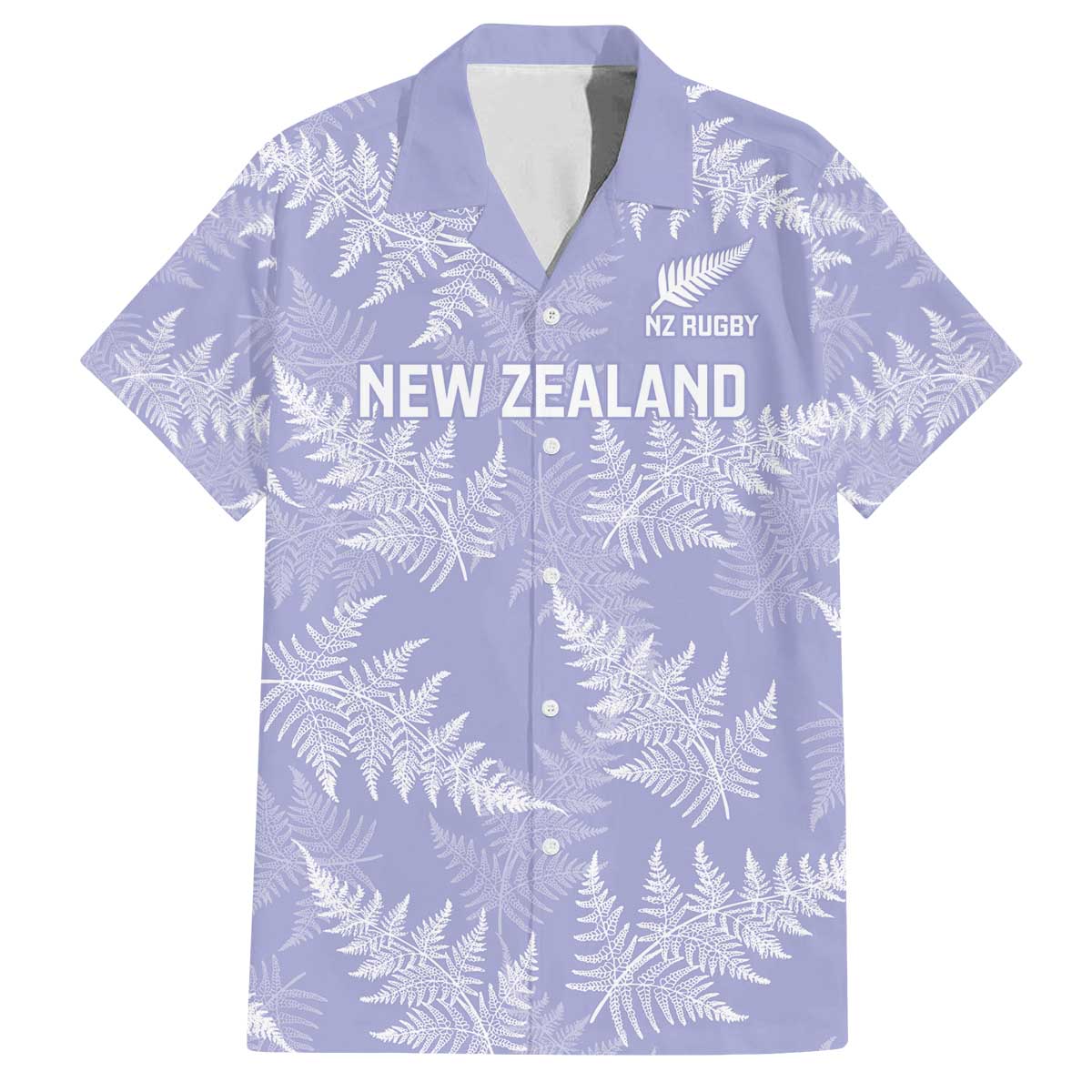 New Zealand Silver Fern Rugby Custom Family Matching Off The Shoulder Long Sleeve Dress and Hawaiian Shirt Go Aotearoa Champions Purple Version - Polynesian Pride