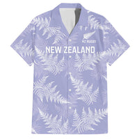 New Zealand Silver Fern Rugby Custom Family Matching Off Shoulder Short Dress and Hawaiian Shirt Go Aotearoa Champions Purple Version - Polynesian Pride