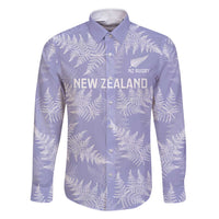 New Zealand Silver Fern Rugby Custom Family Matching Short Sleeve Bodycon Dress and Hawaiian Shirt Go Aotearoa Champions Purple Version - Polynesian Pride