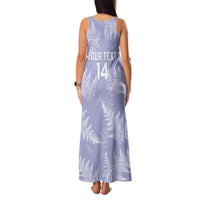 New Zealand Silver Fern Rugby Custom Family Matching Tank Maxi Dress and Hawaiian Shirt Go Aotearoa Champions Purple Version - Polynesian Pride