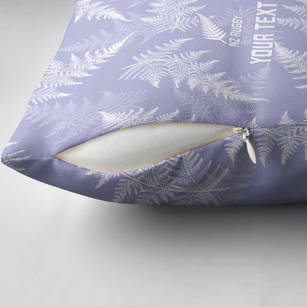 New Zealand Silver Fern Rugby Custom Pillow Cover Go Aotearoa Champions Purple Version - Polynesian Pride