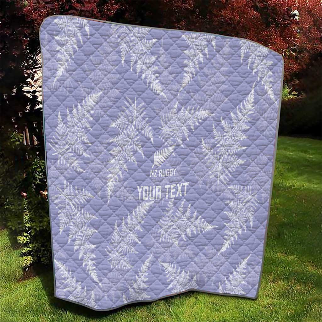 New Zealand Silver Fern Rugby Custom Quilt Go Aotearoa Champions Purple Version - Polynesian Pride