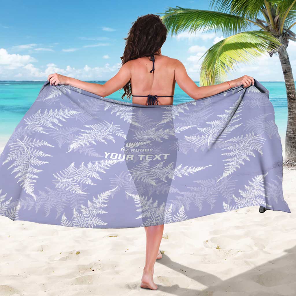 New Zealand Silver Fern Rugby Custom Sarong Go Aotearoa Champions Purple Version - Polynesian Pride