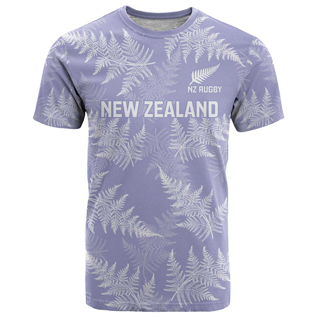 New Zealand Silver Fern Rugby Custom T Shirt Go Aotearoa Champions Purple Version - Polynesian Pride