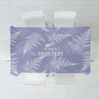 New Zealand Silver Fern Rugby Custom Tablecloth Go Aotearoa Champions Purple Version - Polynesian Pride