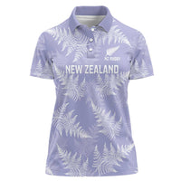 New Zealand Silver Fern Rugby Custom Women Polo Shirt Go Aotearoa Champions Purple Version - Polynesian Pride