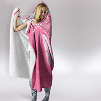 New Zealand Breast Cancer Awareness Hooded Blanket Maori Butterfly Pink Ribbon - Polynesian Pride