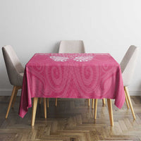 New Zealand Breast Cancer Awareness Tablecloth Maori Butterfly Pink Ribbon LT14 - Polynesian Pride