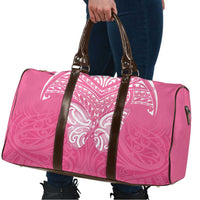 New Zealand Breast Cancer Awareness Travel Bag Maori Butterfly Pink Ribbon - Polynesian Pride