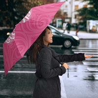 New Zealand Breast Cancer Awareness Umbrella Maori Butterfly Pink Ribbon - Polynesian Pride