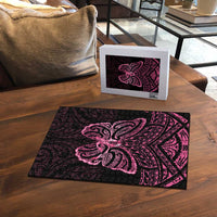 New Zealand Breast Cancer Awareness Puzzle Maori Butterfly Pink Ribbon Black Version - Polynesian Pride