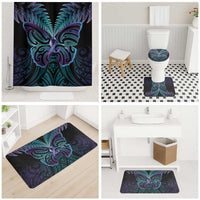 Suicide Prevention New Zealand Bathroom Set Aotearoa Maori Butterfly Mix Silver Fern - Polynesian Pride