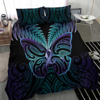 Suicide Prevention New Zealand Bedding Set Aotearoa Maori Butterfly Mix Silver Fern - Polynesian Pride