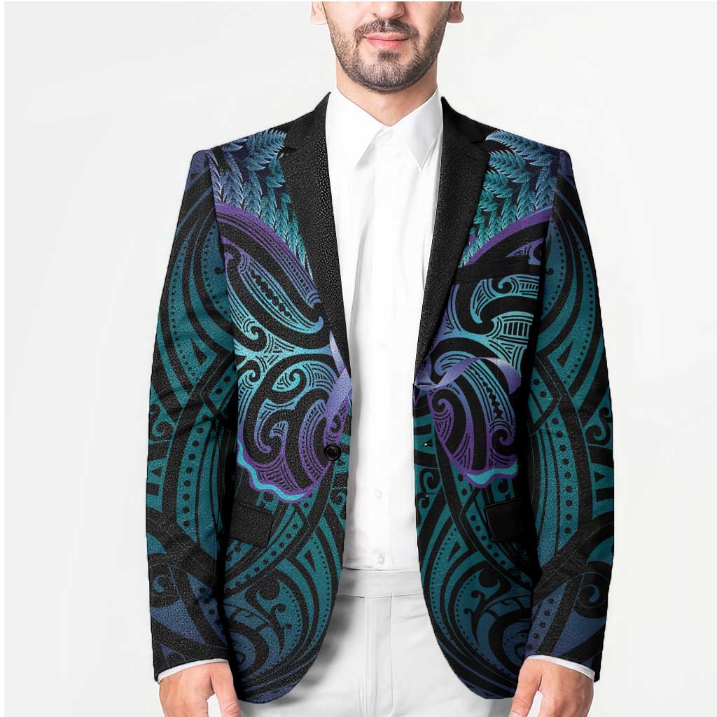 Suicide Prevention New Zealand Blazer Aotearoa Maori Butterfly Mix Silver Fern - Polynesian Pride