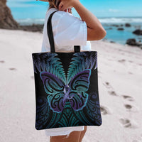 Suicide Prevention New Zealand Tote Bag Aotearoa Maori Butterfly Mix Silver Fern - Polynesian Pride
