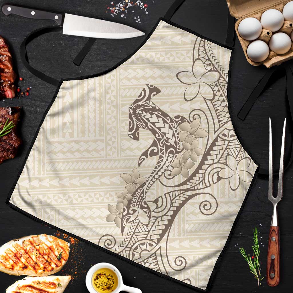 Beige Hawaii Apron Hammerhead Shark Tattoo Curve Polynesian LT14 Beige - Polynesian Pride