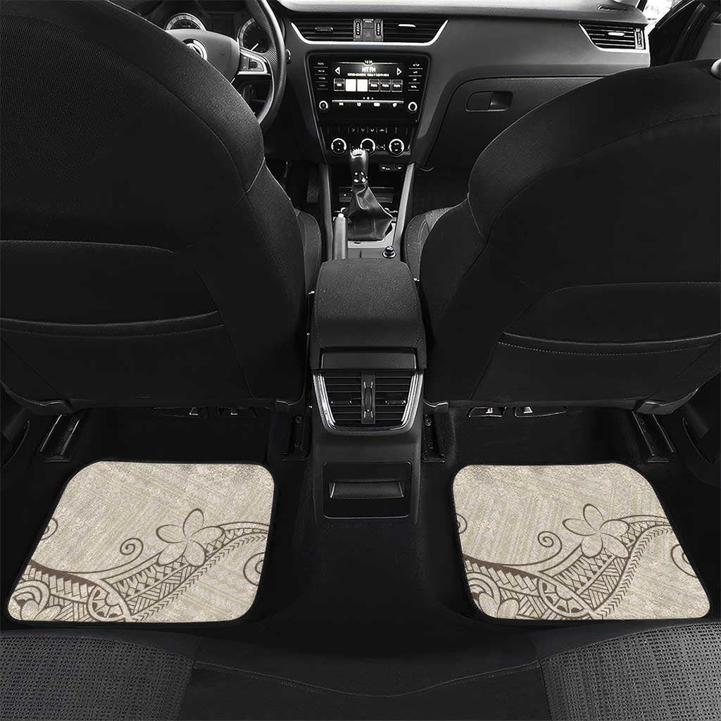 Beige Hawaii Car Mats Hammerhead Shark Tattoo Curve Polynesian - Polynesian Pride