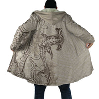 Beige Hawaii Cloak Hammerhead Shark Tattoo Curve Polynesian - Polynesian Pride