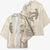Beige Hawaii Kimono Hammerhead Shark Tattoo Curve Polynesian - Polynesian Pride