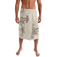 Beige Hawaii Lavalava Hammerhead Shark Tattoo Curve Polynesian - Polynesian Pride
