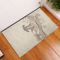 Beige Hawaii Rubber Doormat Hammerhead Shark Tattoo Curve Polynesian LT14 - Polynesian Pride