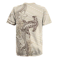 Beige Hawaii Rugby Jersey Hammerhead Shark Tattoo Curve Polynesian LT14 - Polynesian Pride