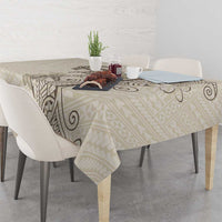 Beige Hawaii Tablecloth Hammerhead Shark Tattoo Curve Polynesian LT14 - Polynesian Pride
