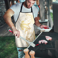 Gold and White Hawaii Apron Hammerhead Shark Tattoo Curve Polynesian LT14 - Polynesian Pride