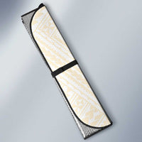 Gold and White Hawaii Auto Sun Shade Hammerhead Shark Tattoo Curve Polynesian LT14 - Polynesian Pride