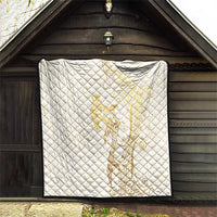Gold and White Hawaii Quilt Hammerhead Shark Tattoo Curve Polynesian - Polynesian Pride