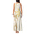 Gold and White Hawaii Tank Maxi Dress Hammerhead Shark Tattoo Curve Polynesian - Polynesian Pride