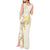 Gold and White Hawaii Tank Maxi Dress Hammerhead Shark Tattoo Curve Polynesian - Polynesian Pride