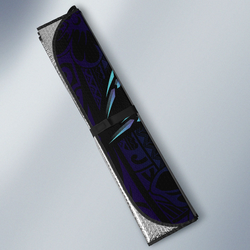 Personalised Polynesia Suicide Prevention Month Auto Sun Shade Brave Strong Butterfly Teal Purple Ribbon LT14 - Polynesian Pride