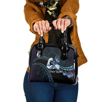 Personalised Polynesia Suicide Prevention Month Shoulder Handbag Brave Strong Butterfly Teal Purple Ribbon LT14 One Size Purple - Polynesian Pride
