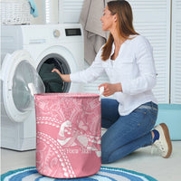 Personalised Polynesia Breast Cancer Awareness Laundry Basket Brave Strong Butterfly Pink Ribbon LT14 - Polynesian Pride