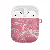 Personalised Polynesia Breast Cancer Awareness AirPods Case Brave Strong Butterfly Pink Ribbon LT14 Pink - Polynesian Pride