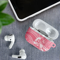 Personalised Polynesia Breast Cancer Awareness AirPods Case Brave Strong Butterfly Pink Ribbon LT14 - Polynesian Pride