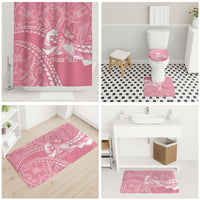 Personalised Polynesia Breast Cancer Awareness Bathroom Set Brave Strong Butterfly Pink Ribbon LT14 - Polynesian Pride