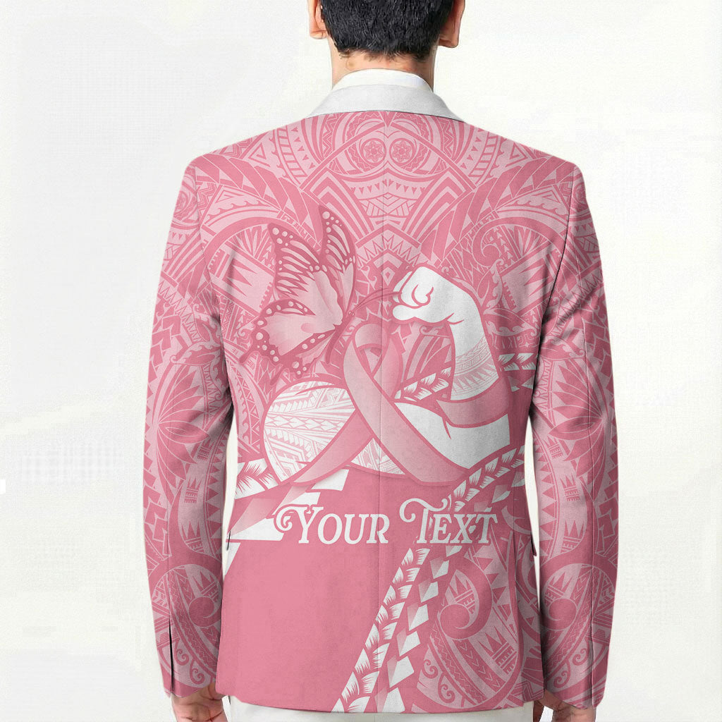 Personalised Polynesia Breast Cancer Awareness Blazer Brave Strong Butterfly Pink Ribbon LT14 - Polynesian Pride