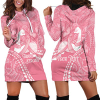 Personalised Polynesia Breast Cancer Awareness Hoodie Dress Brave Strong Butterfly Pink Ribbon LT14 - Polynesian Pride