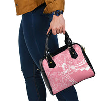 Personalised Polynesia Breast Cancer Awareness Shoulder Handbag Brave Strong Butterfly Pink Ribbon LT14 - Polynesian Pride