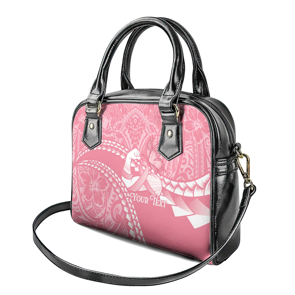 Personalised Polynesia Breast Cancer Awareness Shoulder Handbag Brave Strong Butterfly Pink Ribbon LT14 - Polynesian Pride