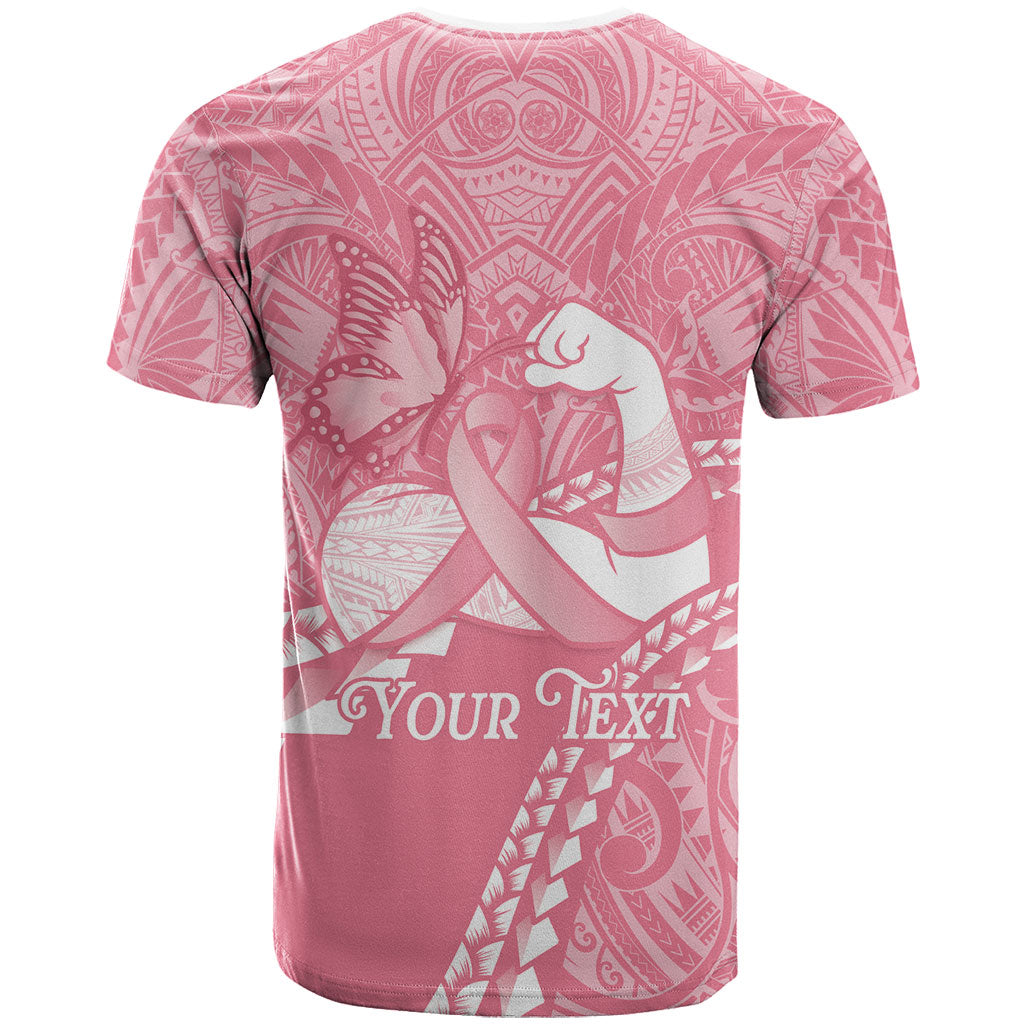 Personalised Polynesia Breast Cancer Awareness T Shirt Brave Strong Butterfly Pink Ribbon LT14 - Polynesian Pride