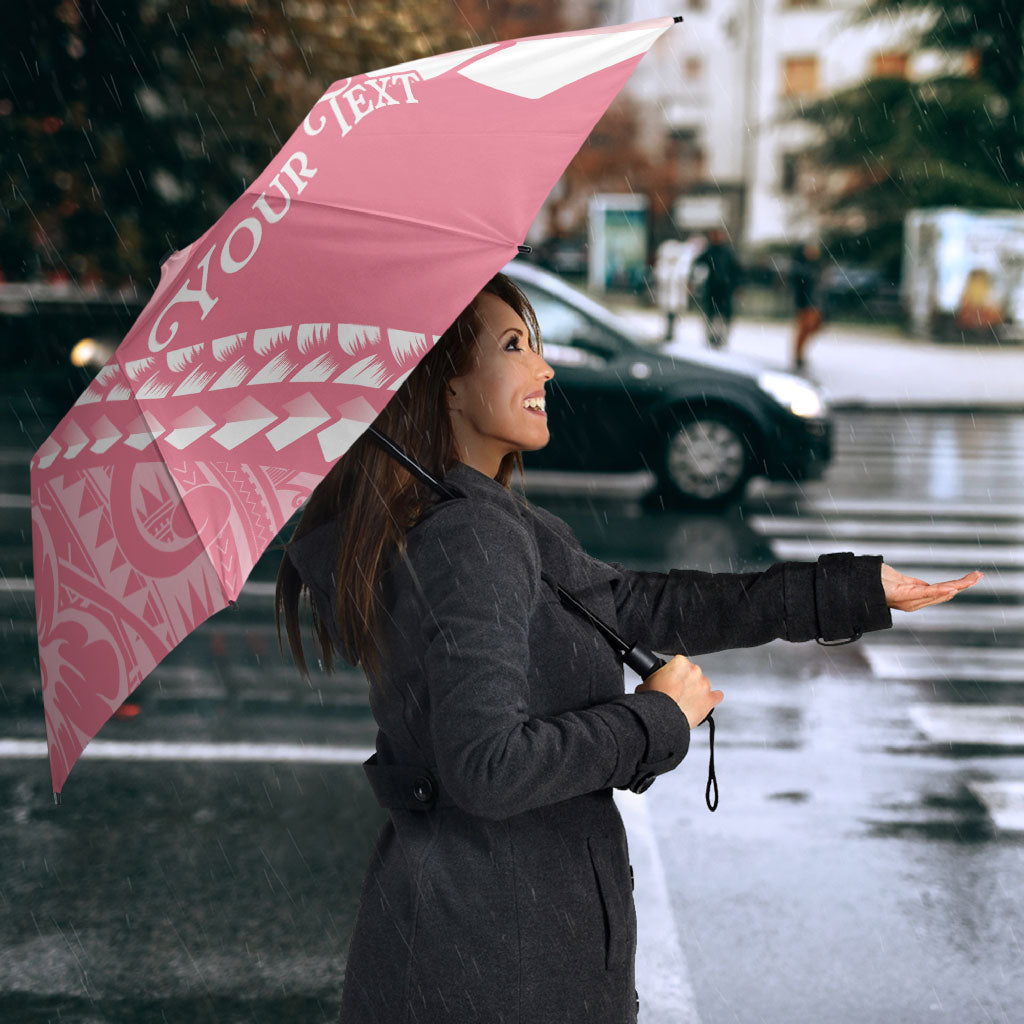 Personalised Polynesia Breast Cancer Awareness Umbrella Brave Strong Butterfly Pink Ribbon LT14 - Polynesian Pride
