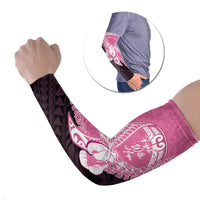 Personalised Polynesia Breast Cancer Awareness Arm Sleeves Fight With Hope Pink Ribbon Boxing Gloves LT14 Set of 2 Pink - Polynesian Pride
