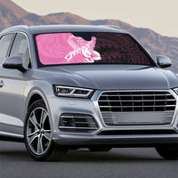 Polynesia Breast Cancer Awareness Auto Sun Shade Fight With Hope Pink Ribbon Boxing Gloves LT14 - Polynesian Pride
