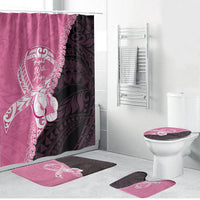 Polynesia Breast Cancer Awareness Bathroom Set Fight With Hope Pink Ribbon Boxing Gloves LT14 Bathroom Set (4 pcs) Pink - Polynesian Pride