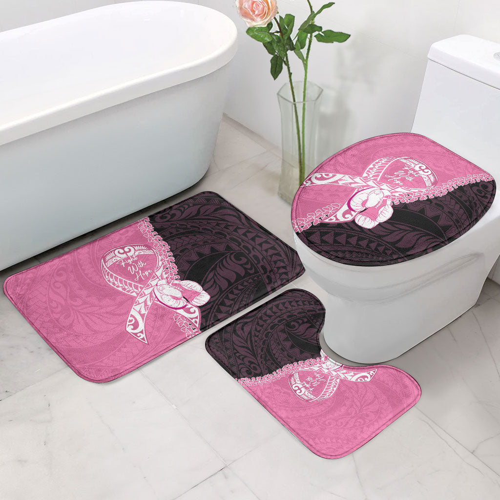 Polynesia Breast Cancer Awareness Bathroom Set Fight With Hope Pink Ribbon Boxing Gloves LT14 - Polynesian Pride
