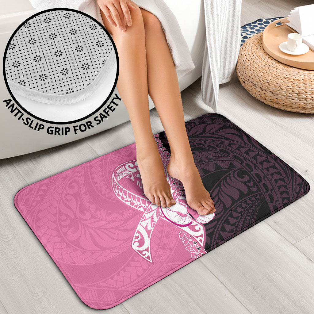 Polynesia Breast Cancer Awareness Bathroom Set Fight With Hope Pink Ribbon Boxing Gloves LT14 - Polynesian Pride