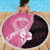 Polynesia Breast Cancer Awareness Beach Blanket Fight With Hope Pink Ribbon Boxing Gloves LT14 - Polynesian Pride